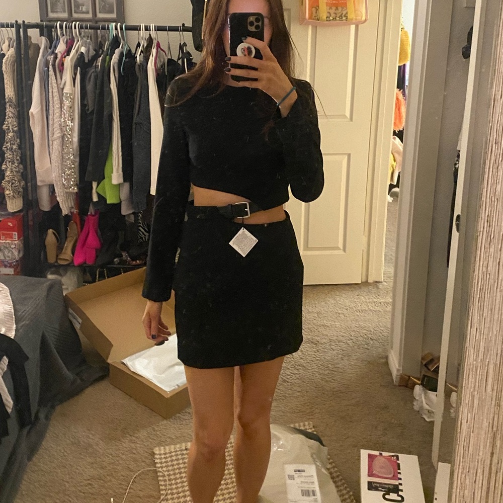 Zara Belted Open Wrap Dress